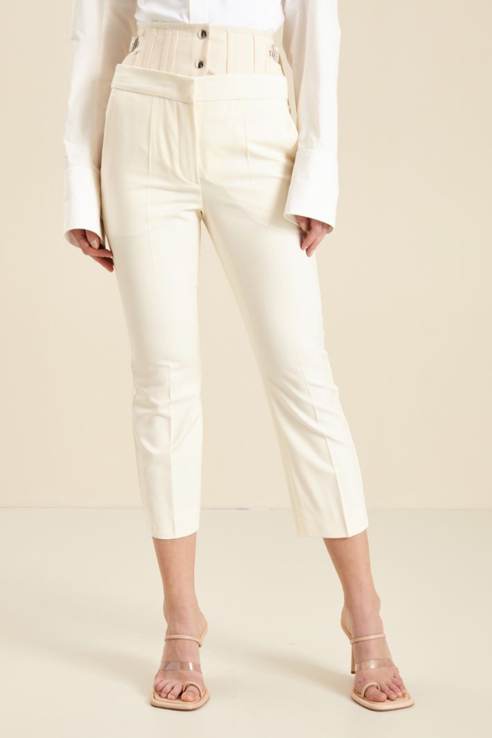 Pantalone capri con baschina Fashion Market - 2