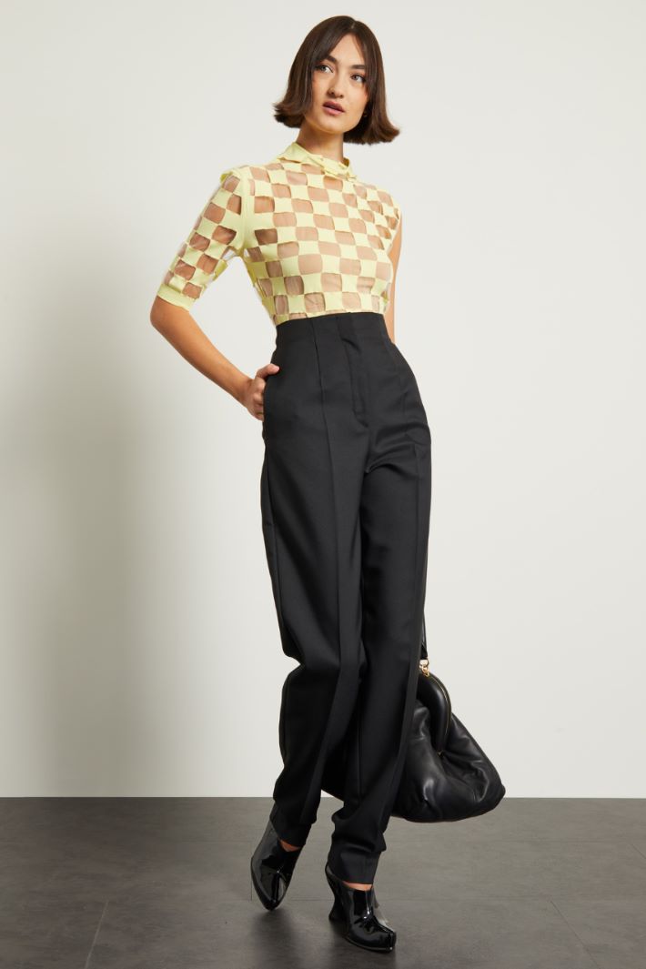 Pantaloni carrot in tricotina Fashion Market