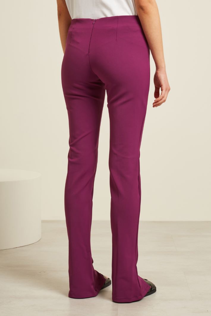 Pantaloni slim con zip al fondo Fashion Market - 4