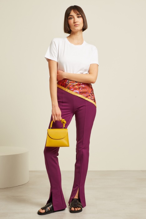 Pantaloni slim con zip al fondo Fashion Market