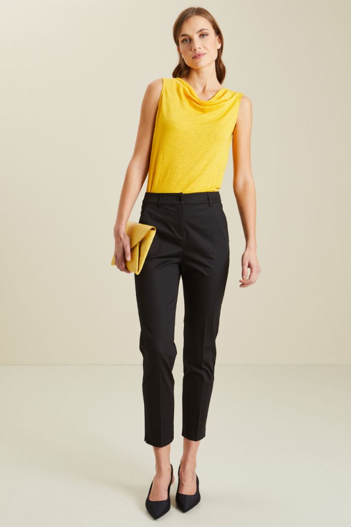 Pantaloni in cotone - NERO - Fashion Market