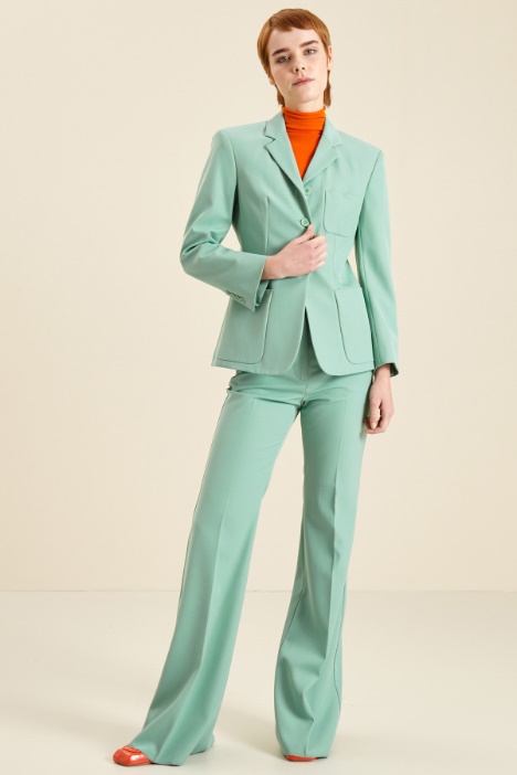 Pantaloni flare in gabardina Fashion Market