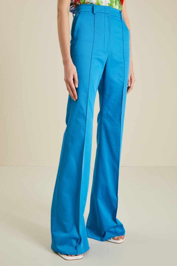 Pantalone flare - AZZURRO - Fashion Market - 2