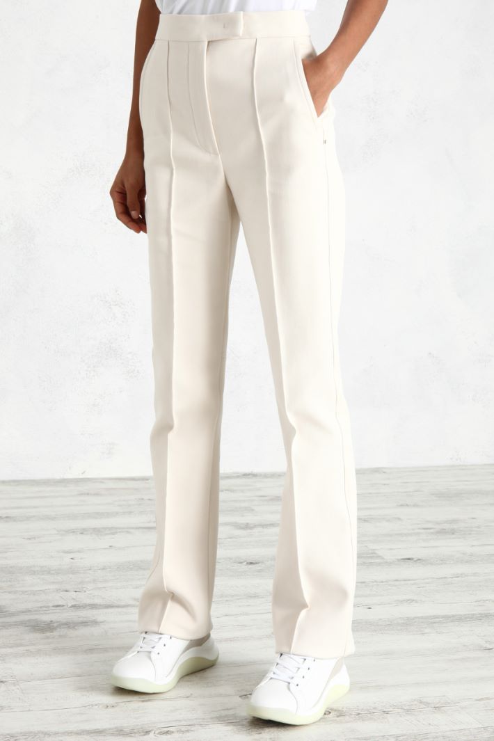Pantalone leggermente flare - SABBIA - Fashion Market - 2