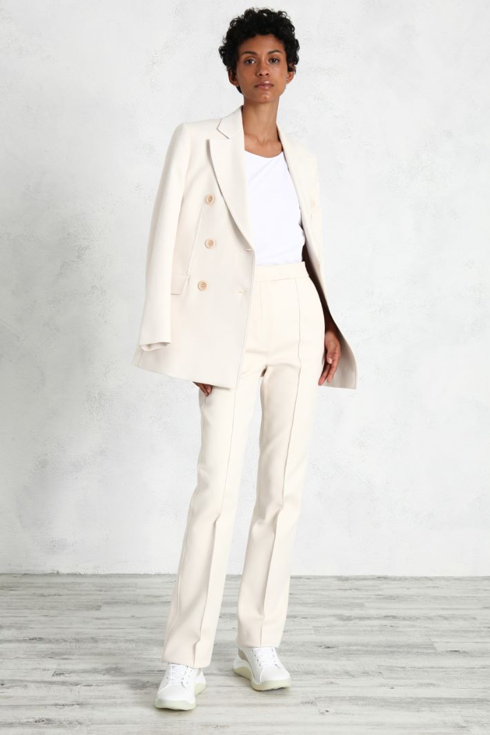 Pantalone leggermente flare - SABBIA - Fashion Market