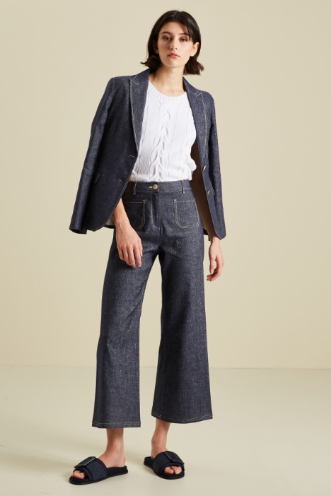 Pantaloni in lino e cotone - Fashion Market