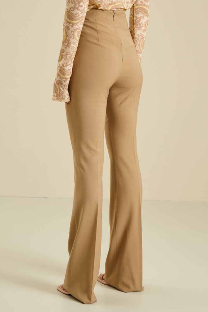 Pantaloni a vita alta - CAMMELLO - Fashion Market - 4