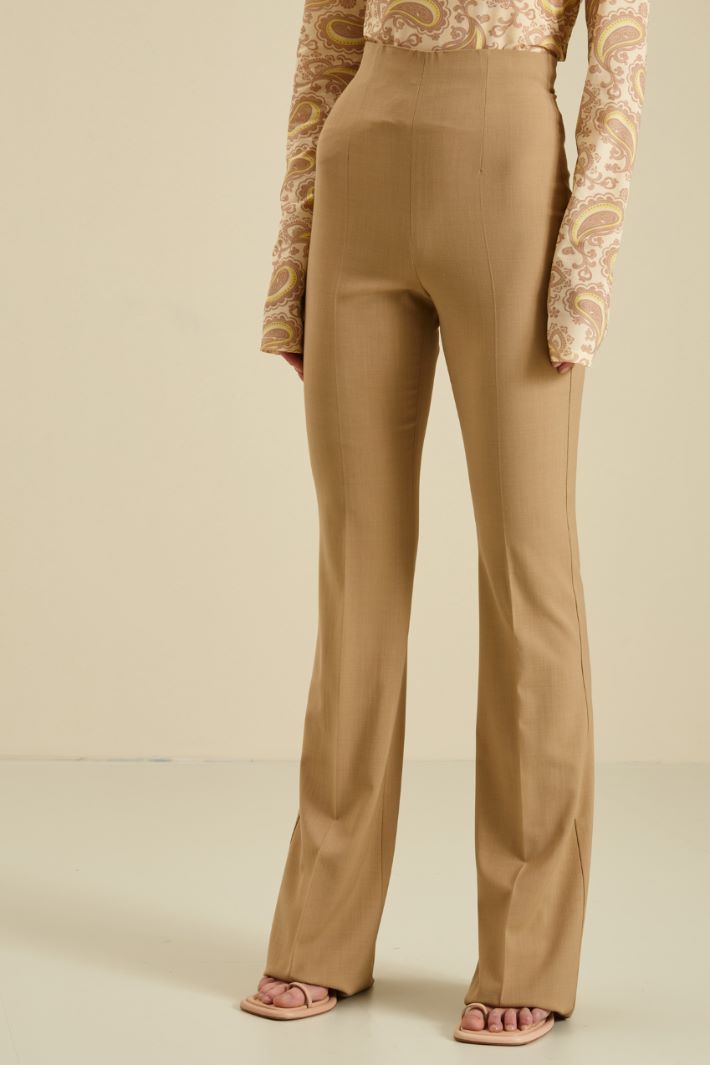 Pantaloni a vita alta - CAMMELLO - Fashion Market - 2