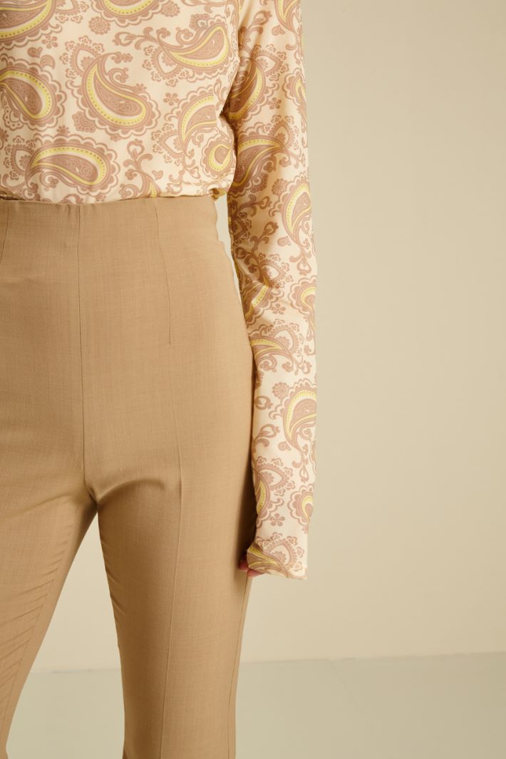 Pantaloni a vita alta - CAMMELLO - Fashion Market - 3