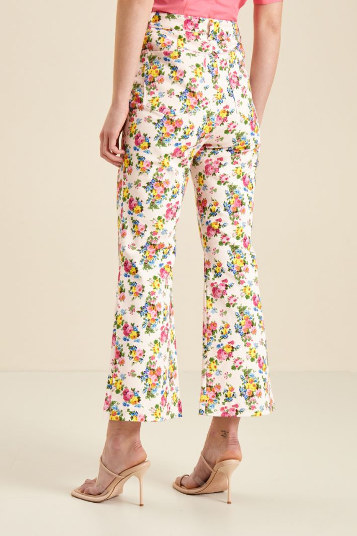 Pantaloni flare stampati - CIPRIA ROSA AZZURRO - Fashion Market - 4