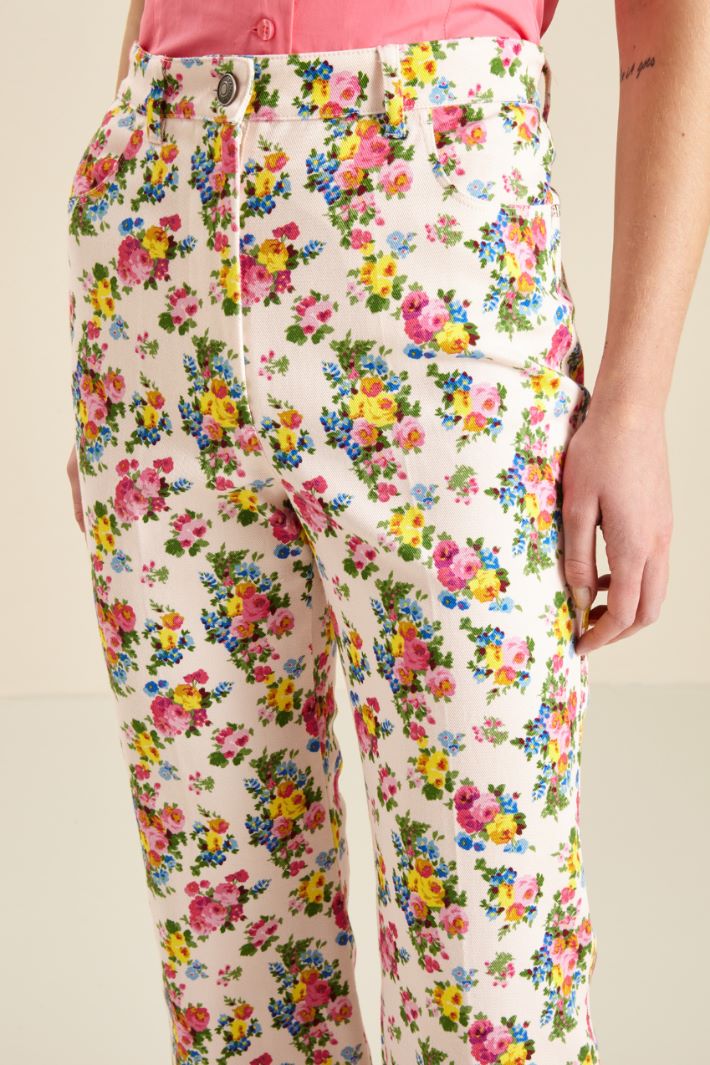 Pantaloni flare stampati - CIPRIA ROSA AZZURRO - Fashion Market - 3
