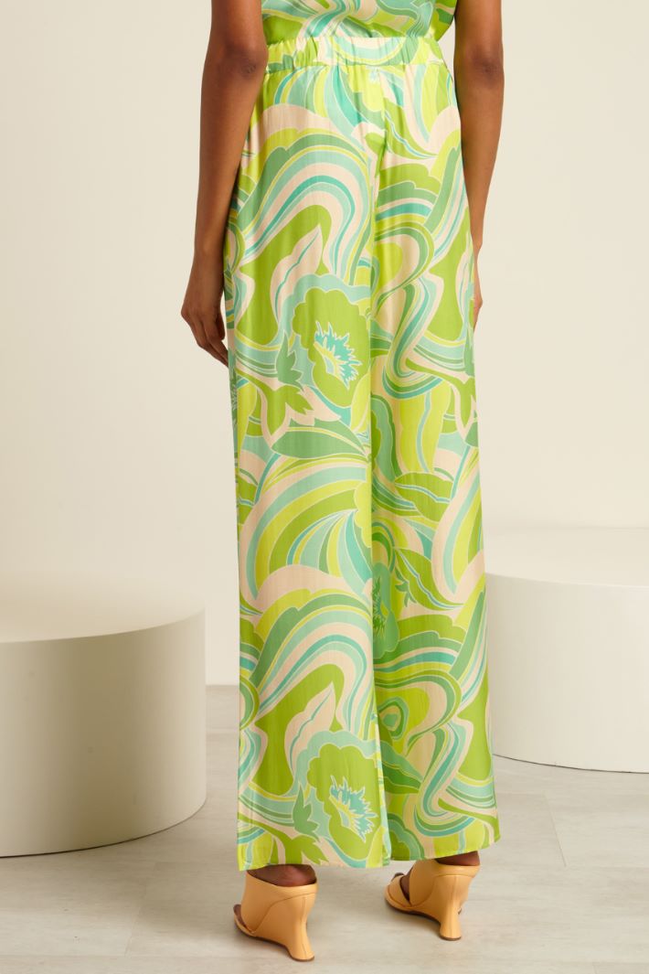 Pantaloni in twill a palazzo Fashion Market - 4