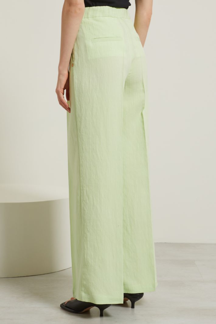 Pantaloni gessati - VERDE MENTA - Fashion Market - 4