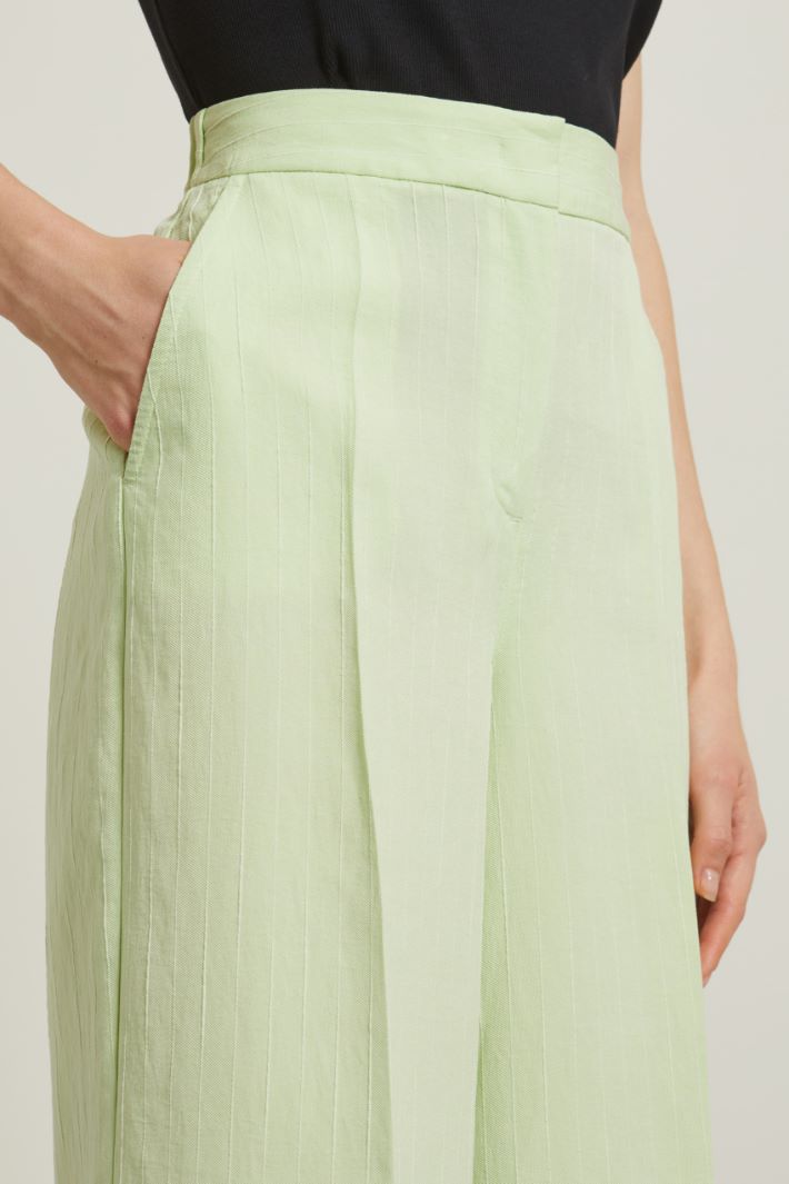 Pantaloni gessati - VERDE MENTA - Fashion Market - 3