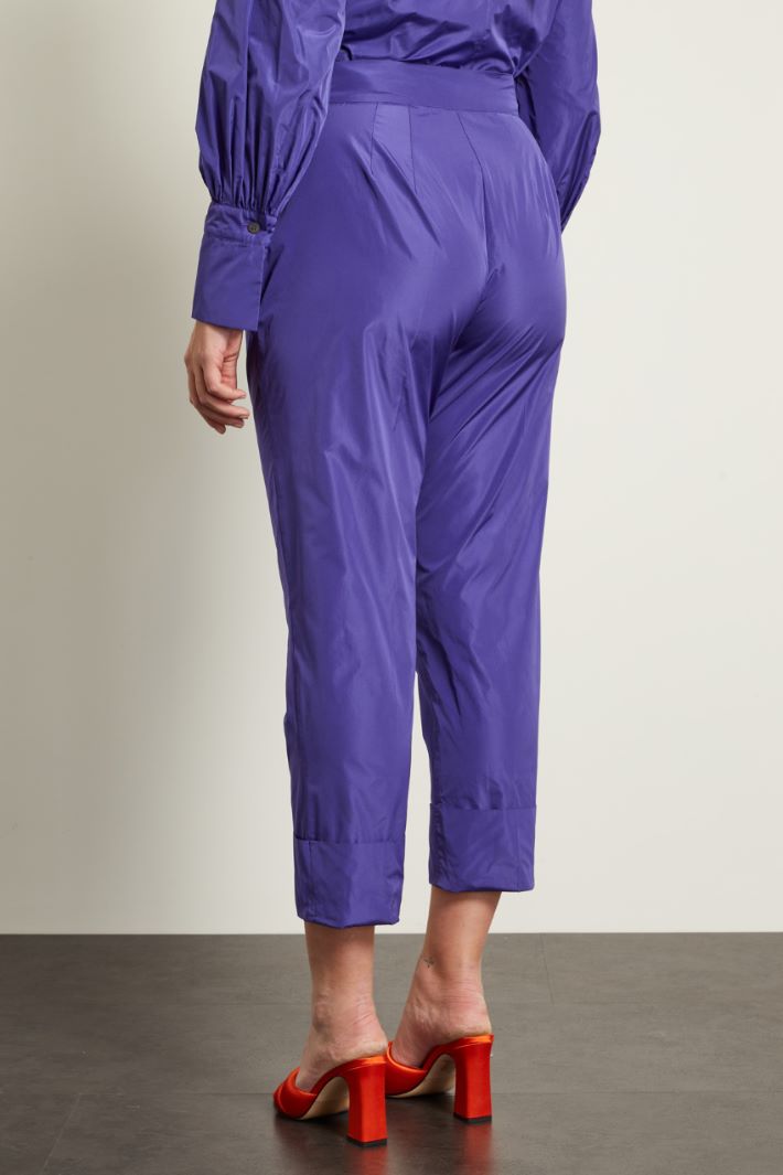 Pantaloni in dritti in taffetà Fashion Market - 4