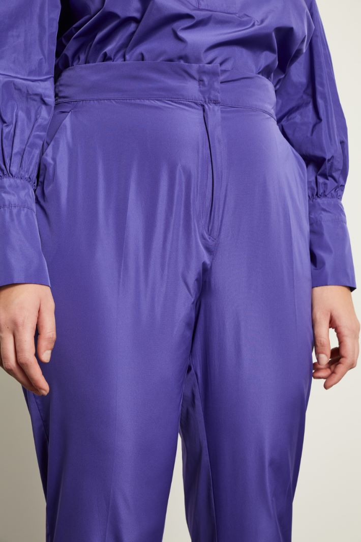 Pantaloni in dritti in taffetà Fashion Market - 3