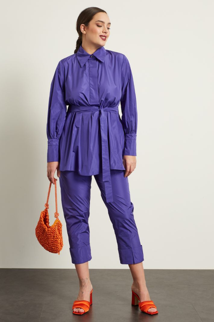 Pantaloni in dritti in taffetà Fashion Market