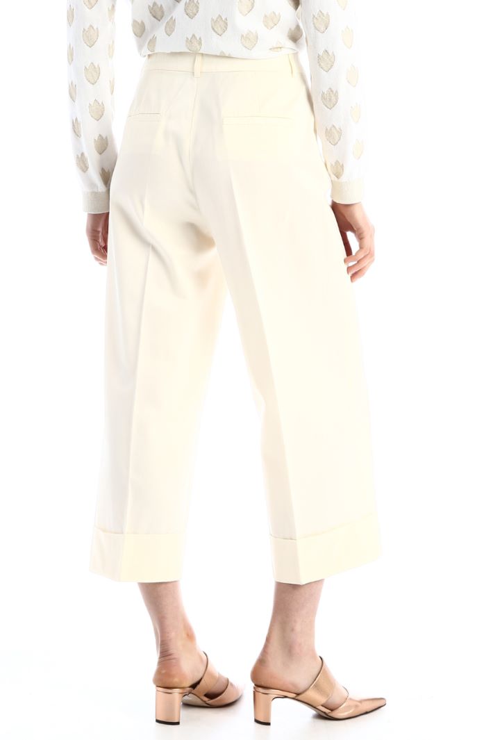 Pantaloni ampi cropped - BIANCO - Fashion Market - 4