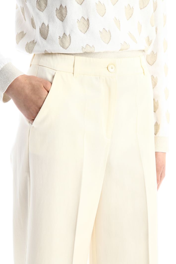 Pantaloni ampi cropped - BIANCO - Fashion Market - 3
