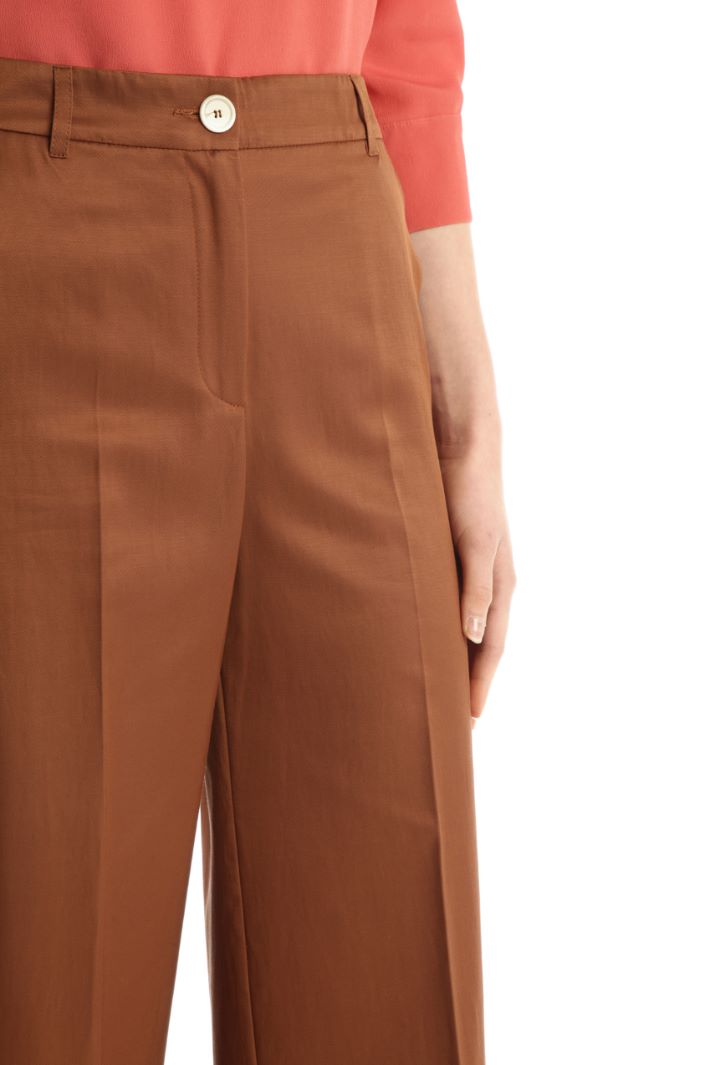 Pantaloni ampi cropped - MARRONE - Fashion Market - 3