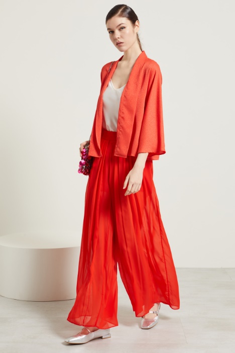 Pantaloni in chiffon plissè Fashion Market