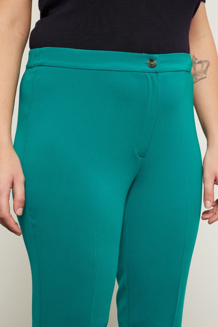 Pantaloni con risvolto al fondo - VERDE SMERALDO - Fashion Market - 3