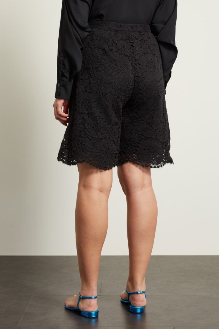Bermuda in pizzo - NERO - Fashion Market - 4