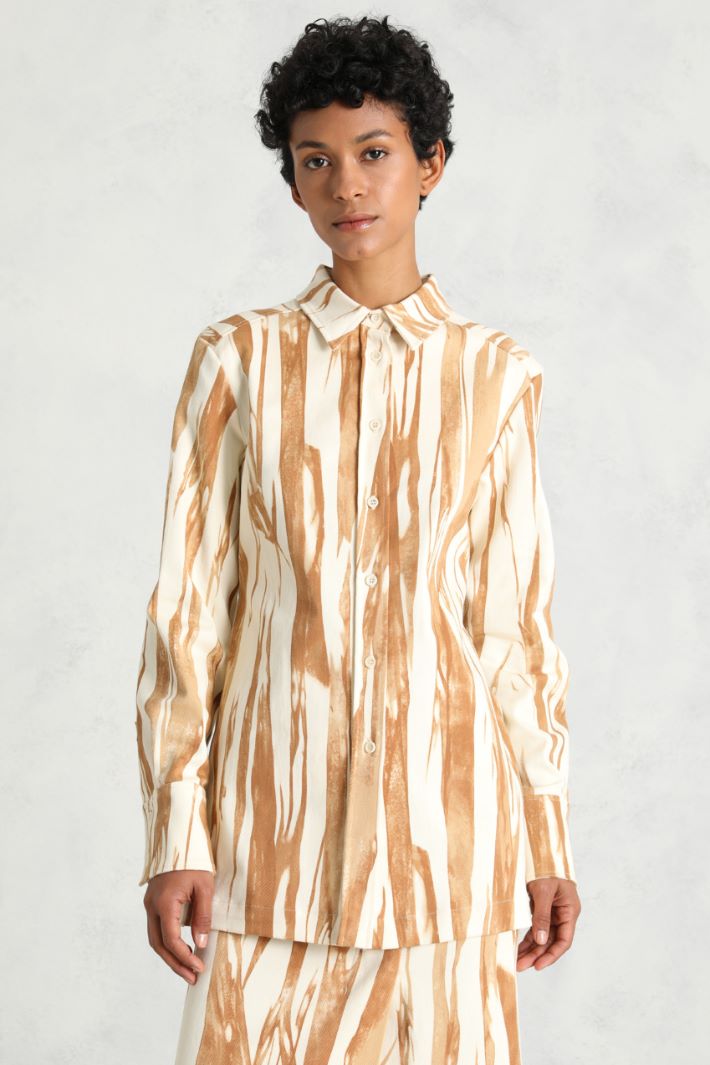 Camicia in drill stampato Fashion Market - 2