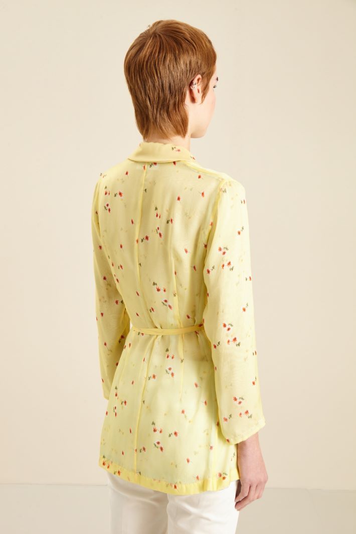 Casacca in chiffon - GIALLO PASTELLO - Fashion Market - 4