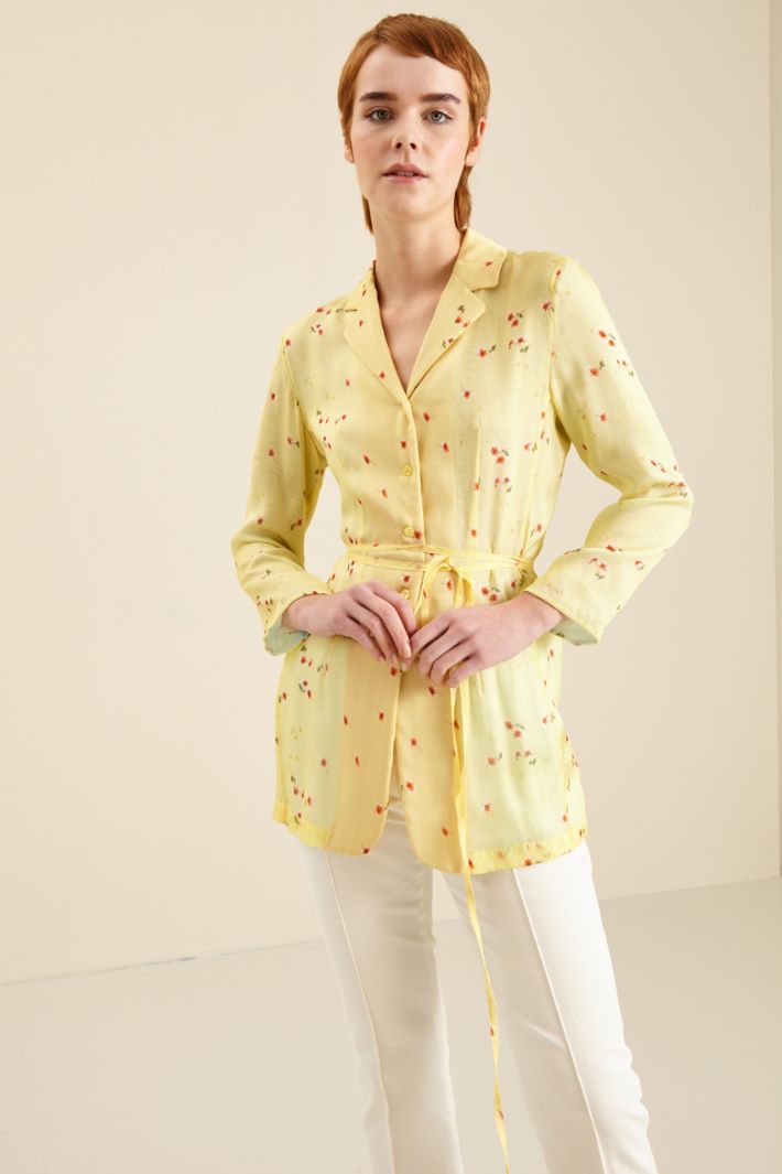 Casacca in chiffon - GIALLO PASTELLO - Fashion Market - 2