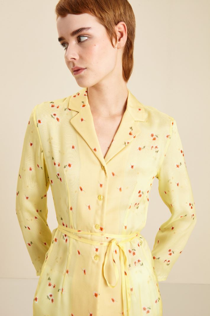 Casacca in chiffon - GIALLO PASTELLO - Fashion Market - 3