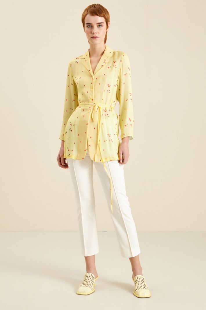 Casacca in chiffon - GIALLO PASTELLO - Fashion Market