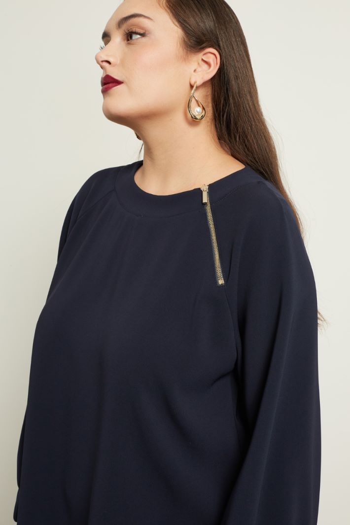 Casacca con zip - BLU NOTTE - Fashion Market - 3