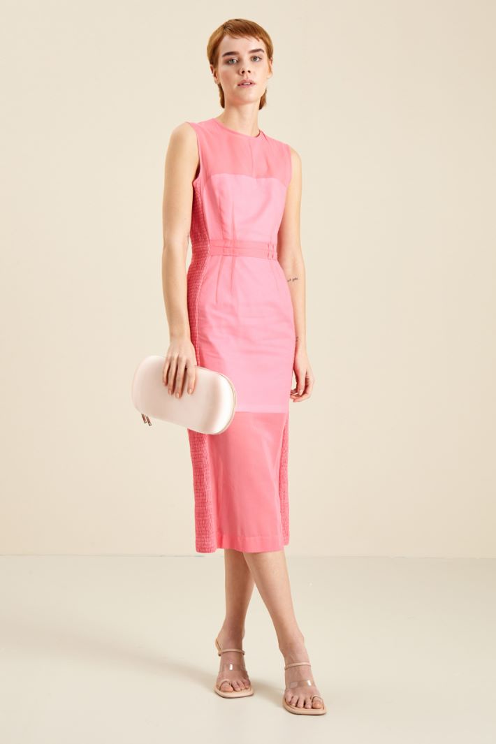 Tubino in organza di cotone - ROSA - Fashion Market