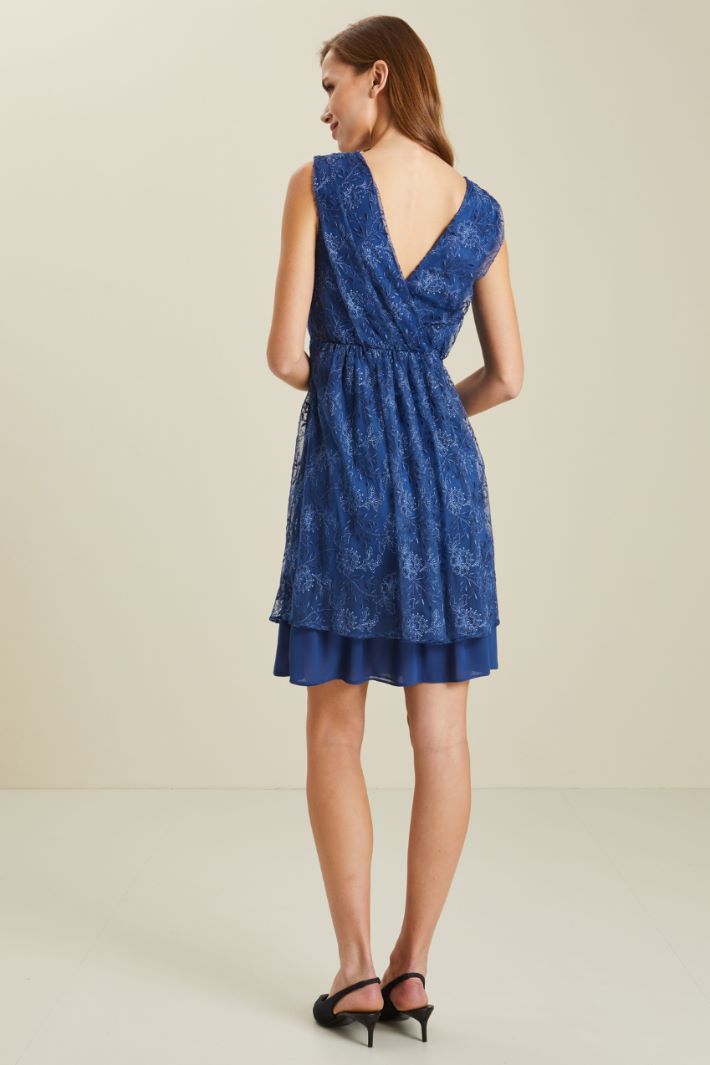 Abito corto in tulle - BLU - Fashion Market - 4