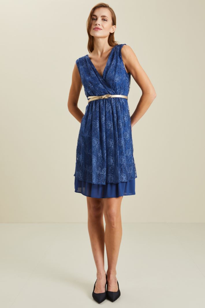 Abito corto in tulle - BLU - Fashion Market - 2