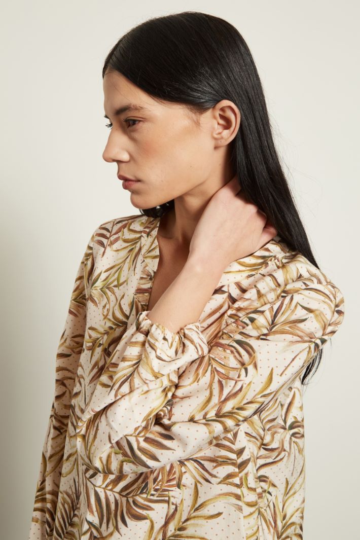 Abito a tunica - BEIGE VERDE MARRONE - Fashion Market - 3