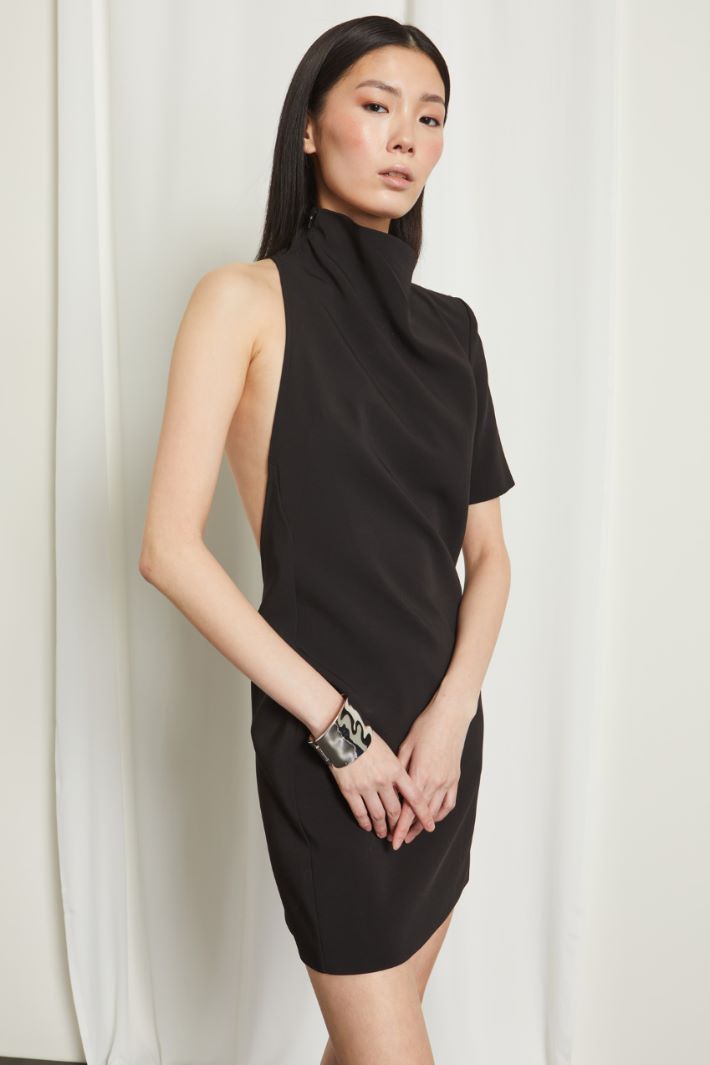 Mini abito asimmetrico - NERO - Fashion Market - 2