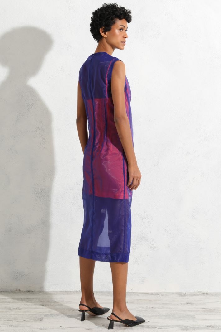Abito multistrato a contrasto - BLU CORALLO - Fashion Market - 4