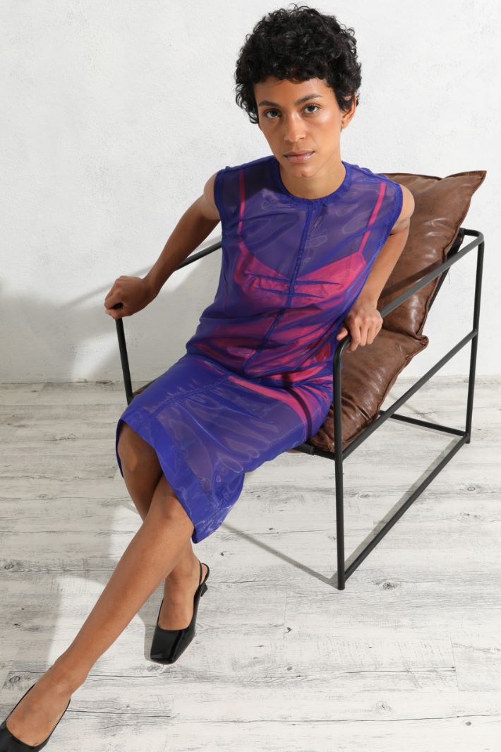 Abito multistrato a contrasto - BLU CORALLO - Fashion Market - 2