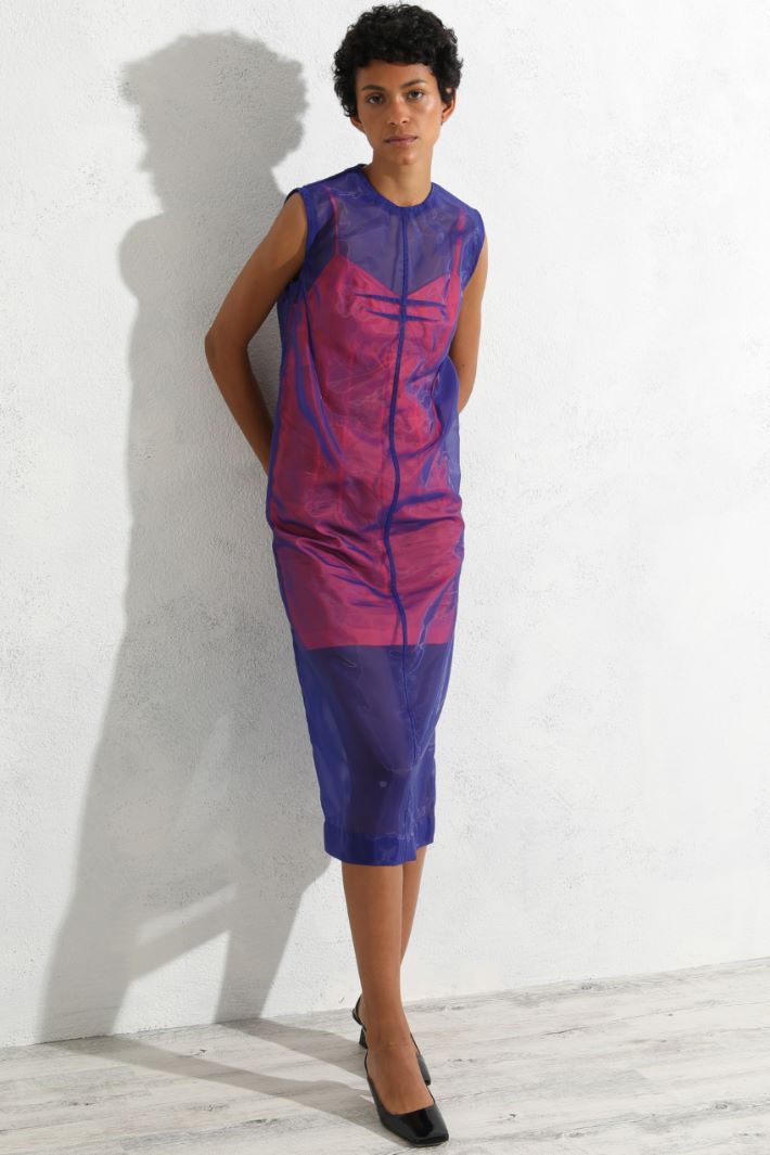 Abito multistrato a contrasto - BLU CORALLO - Fashion Market