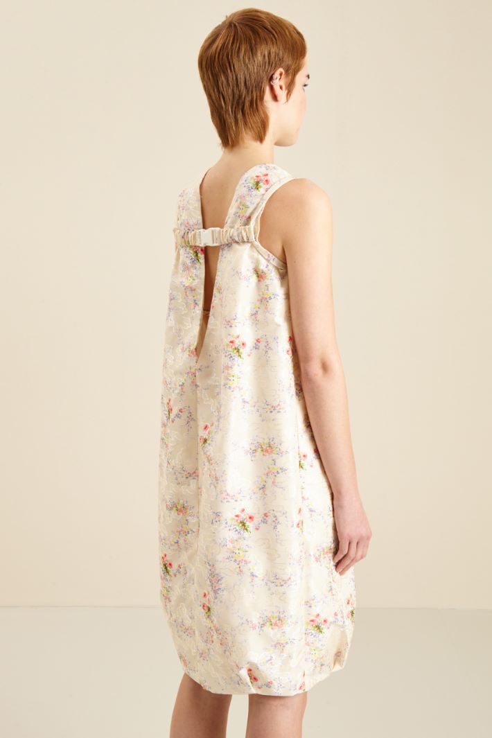 Abito con fondo a palloncino - AVORIO LILLA - Fashion Market - 4