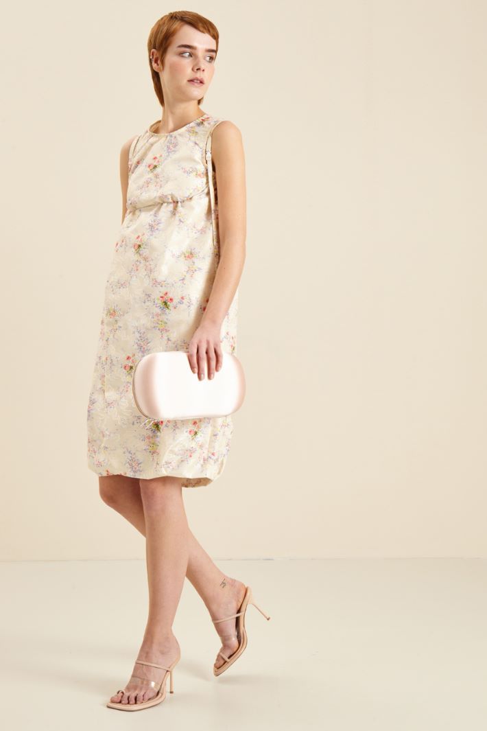 Abito con fondo a palloncino - AVORIO LILLA - Fashion Market
