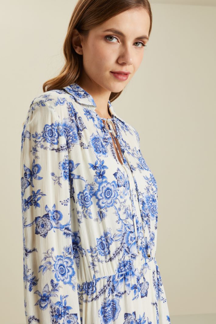 Abito in creponne - PANNA BLU - Fashion Market - 3