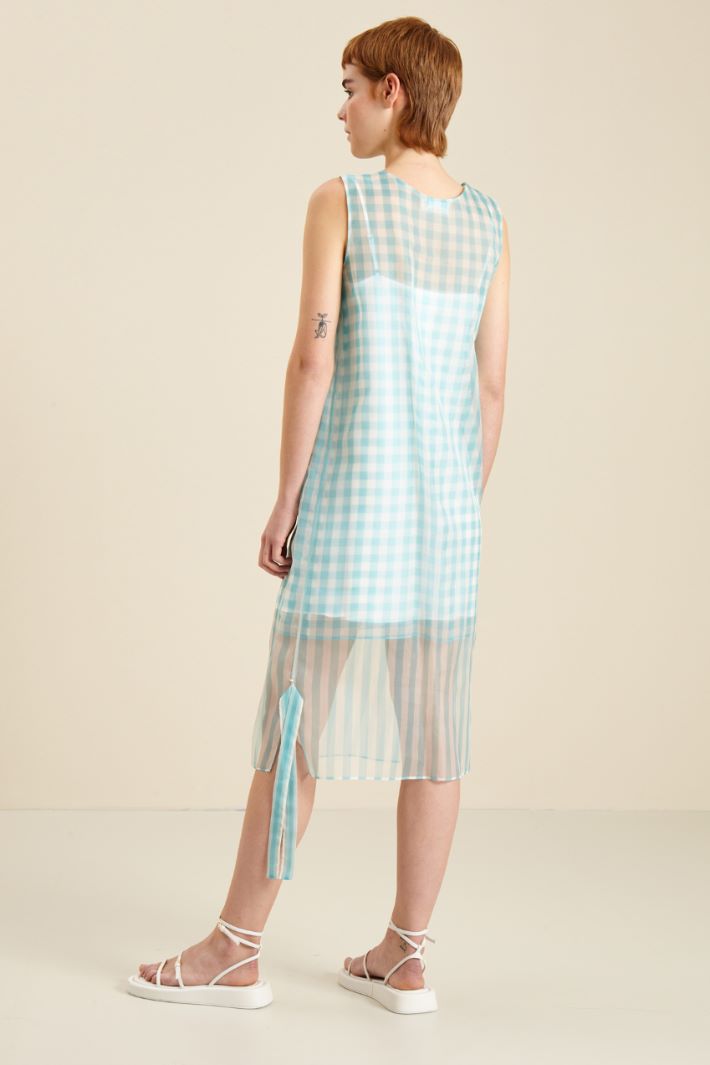 Abito in organza - ACQUA MARINA BIANCO - Fashion Market - 4