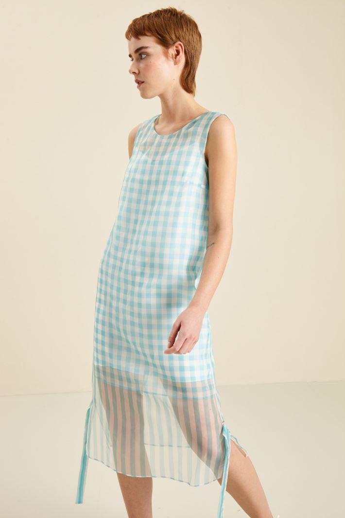 Abito in organza - ACQUA MARINA BIANCO - Fashion Market - 2