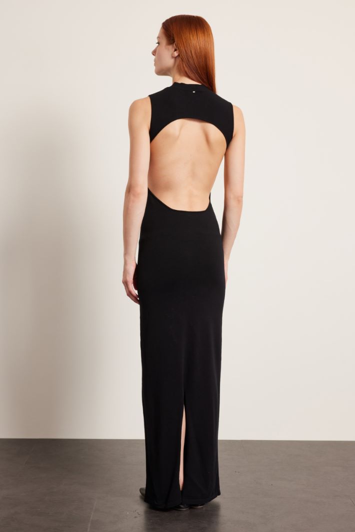 Abito con dettaglio cut out - NERO - Fashion Market - 4
