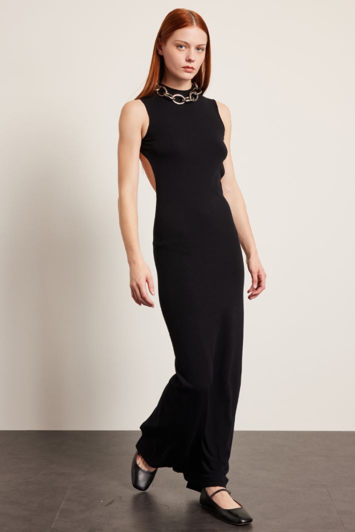 Abito con dettaglio cut out - NERO - Fashion Market