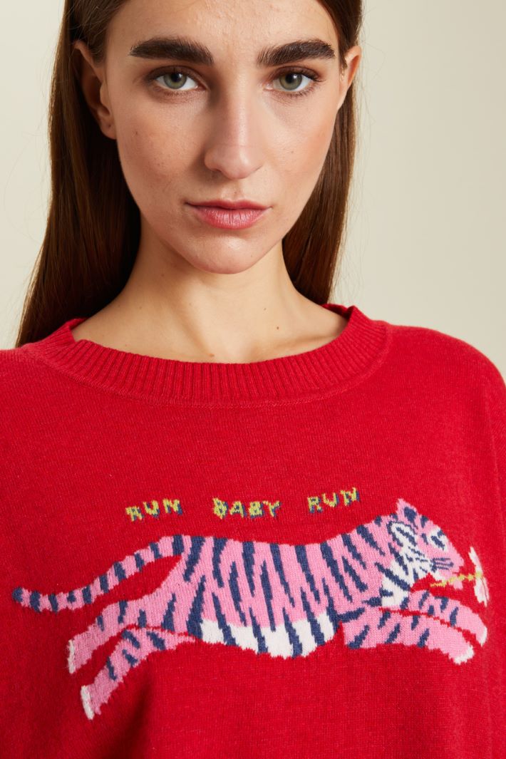 Maglia con intarsio Fashion Market - 3