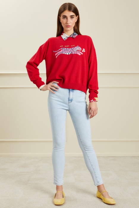 Maglia con intarsio Fashion Market